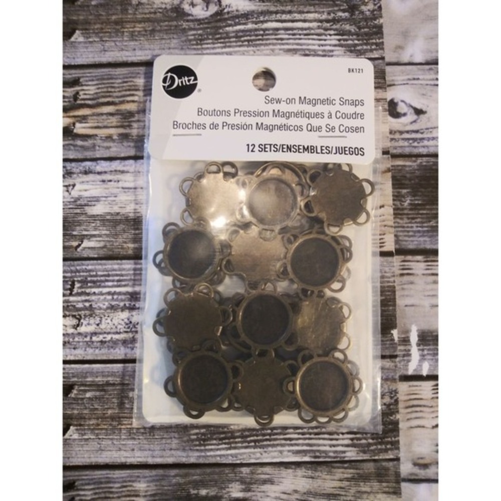 Dritz sew on magnetic snaps 12pc set